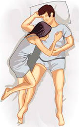 Poses for sleeping at night with your couple. What they can say about you?